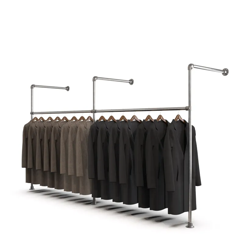 Porte manteaux mural double en structure tubulaire - FitClamp