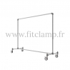 Tubular structure single clothes rail. Tubular shop fitting. FitClamp