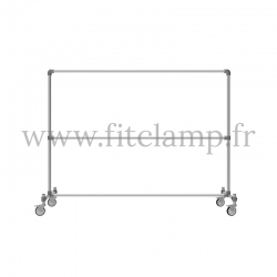 Porte-vêtements double hauteur en structure tubulaire avec roulette. Acier galvanisé. FitClamp