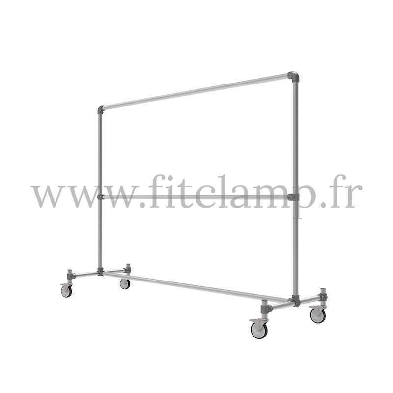 Porte Vêtement Double Hauteur B34 - Agencement Magasin - Fitclamp