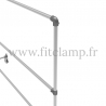 Tubular structure two-tier clothes rail. Tubular structure with galvanised steel round tubes Ø B 34.