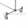 Tubular structure two-tier clothes rail. Foot option Wheel