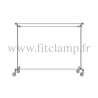 Tubular structure double-width clothes rail. Easy to install