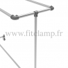Tubular structure double-width clothes rail. Easy to install. FitClamp