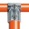 Tube clamp fitting 101 :  Short tee suitable for 2 tubes, for tubular structures