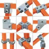 Square Tube fittings - Elbow 90%