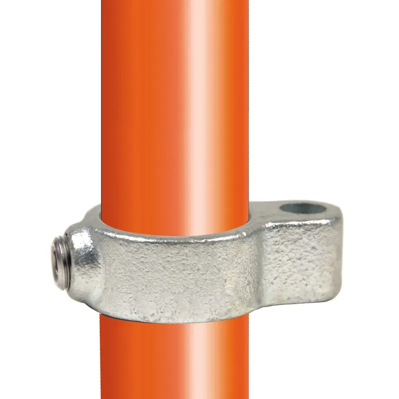 Tube clamp fitting 138 for tubular structures: Gate eye. Easy to install.
