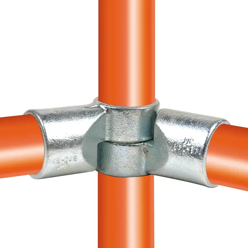 Conector tubular 148: Cruz giratoria horizontal para montaje tubular