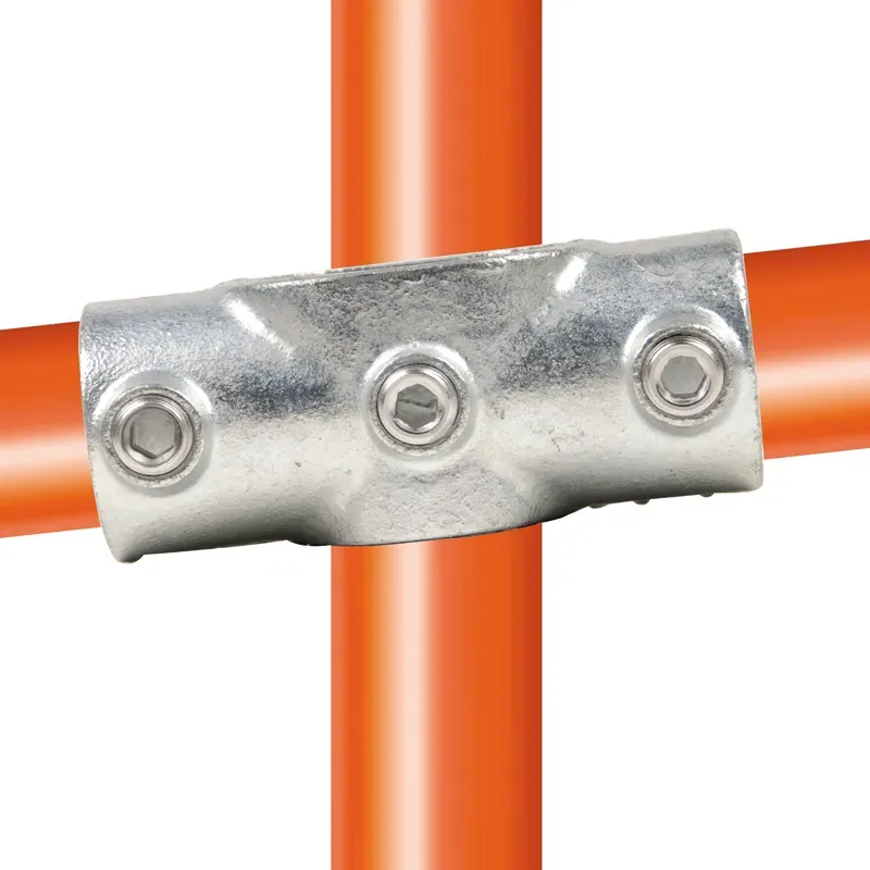 Tube clamp fitting 156 for tubular structures: Degree cross 0-11°. With double galvanized protection. FitClamp