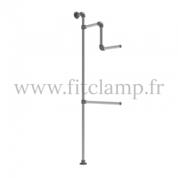 Wandkleiderständer Solo in Rohrstruktur. FitClamp.
