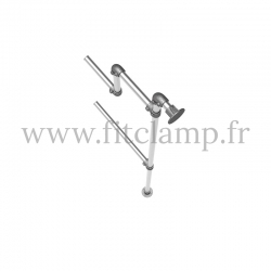 Tubular structure solo wall-mounted clothes rail. Tubular structure with galvanised steel round tubes Ø B34.