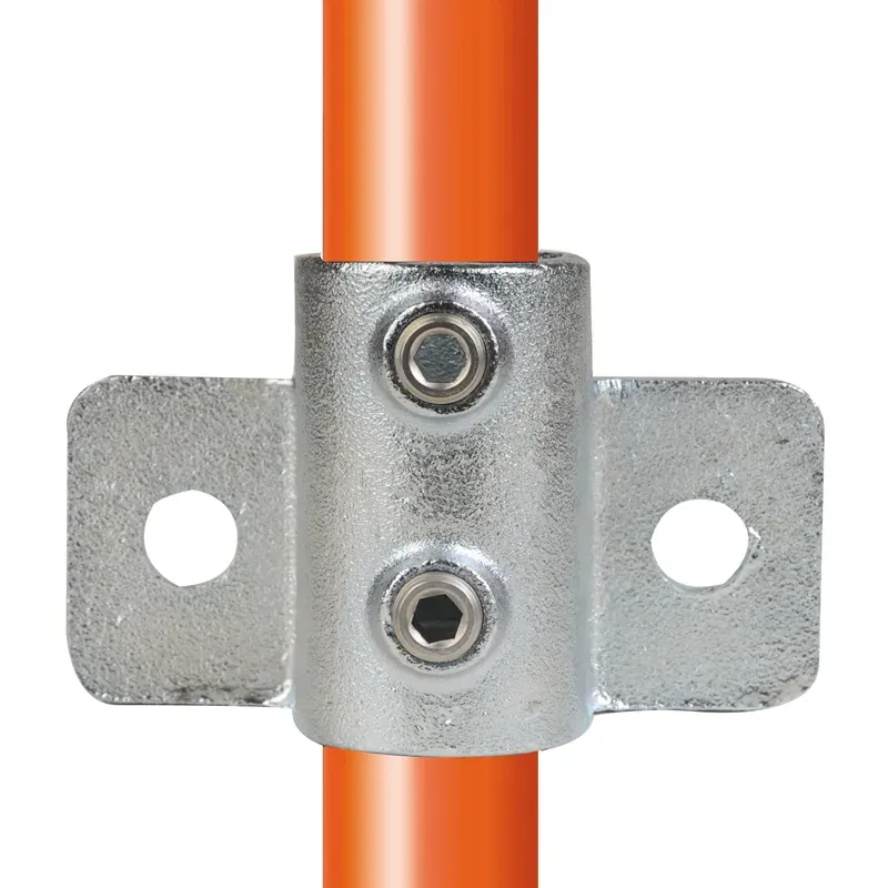 Conector tubular 246: Soporte de fijación en pared reforzado para montaje tubular. Se montan con una simple llave Allen