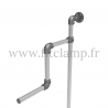 Tubular structure solo wall-mounted clothes rail. Tubular structure with galvanised steel round tubes Ø B34. FitClamp