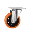 Roulette Silver - Platine - Sans frein - Noir/Orange