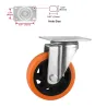 Roulette Silver - Platine - Sans frein - Noir/Orange