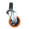 Roulette silver - Douille expensive - Sans frein - Noir/Orange