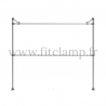 Tubular structure single wall-mounted clothes rail. Easy to install. FitClamp