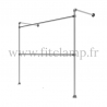 Tubular structure single wall-mounted clothes rail. FitClamp