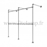 Double wall-mounted clothes rail - tubular structure. FitClamp
