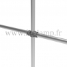 Double wall-mounted clothes rail - tubular structure. Tubular structure with galvanised steel round tubes Ø B 34.