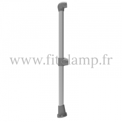 Tubular angled barrier post 0-11° - Start/end: C42 tubular structure. FitClamp