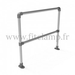 Barandilla individual C42 - Suelo plano 0°. No es necesario soldar. FitClamp