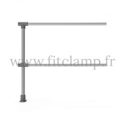 Upright tubular barrier - Extension: C42 tubular structure. FitClamp