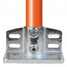 Tube clamp fitting 247 for tubular structures: Flange with toeboard adaptor. Suitable for joining 1tube.