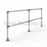 Barrière double en structure tubulaire C42 - Sol incliné 0-11°. FitClamp