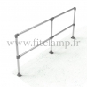 Barrière double en structure tubulaire C42 - Sol incliné 0-11°. Aucune soudure nécessaire. FitClamp