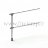 Angled barrier 0-11° - Extension: C42 tubular structure. FitClamp