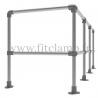 Tubular upright barrier post - Angled: C42 Tubular structure