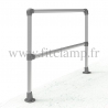 Tubular angled barrier post 0-11° - Start/end: C42 tubular structure. Foot clamp tube fitting : C152