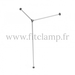 Probador esquinero de estructura tubular