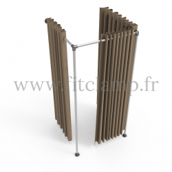 Square fitting room - B34 tubular structure. FitClamp