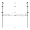 Etagère double avec penderie en structure tubulaire en acier galvanisé. En situation sans tablette. FitClamp