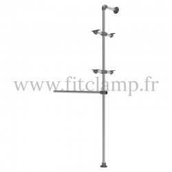 Shelving with hanging wardrobe - Extension. Tubular structure. Easy to install
