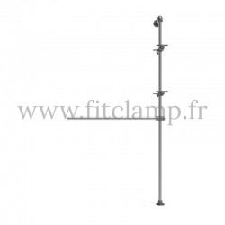 Etagère avec penderie extension - Acier galvanisé. FitClamp