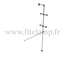 Shelving with hanging wardrobe - Extension. Tubular structure. FitClamp