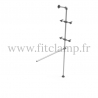 Shelving with hanging wardrobe - Extension. Tubular structure. FitClamp