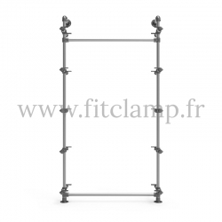 Estantería individual de 5 niveles de estructura tubular