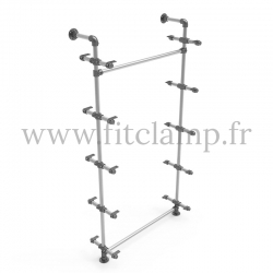Estantería individual de 5 niveles de estructura tubular