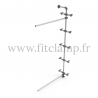 Tubular single-width 5-level shelving extension. Easy to install
