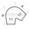 Raccord tubulaire Coude 40°-70° (123) pour une assemblage tubulaire. Dessin technique. FitClamp