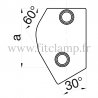 Conector tubular 129 : T corto 30°-60°. Compatible: 2 tubos. Se montan con una simple llave Allen. FitClamp.