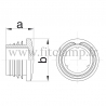 Tube clamp fitting 133 for tubular structures: Plastic end cap. Easy to install. FitClamp