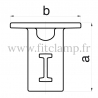 Conector tubular 134: Base empotrada para montaje tubular. se montan con una simple llave Allen. FitClamp