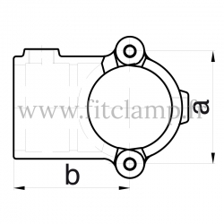 Conector tubular 136: T corto tipo brida para montaje tubular. Se montan con una simple llave Allen