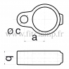 Raccord tubulaire Bague portail femelle (138) pour un assemblage tubulaire. Double galvanisation. Dessin technique