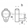 Raccord tubulaire Bague portail mâle (140) pour un assemblage tubulaire. Double galvanisation. Dessin technique